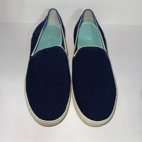 Rothy's The Slip On Terry Sapphire Fabric Low Top Loafers Sneakers Shoes Sz 10 - Picture 2 of 7